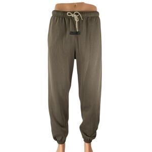 Project Titan Men's Olive Green Straight Slim Drawstring Jogger  Sweat Pants L